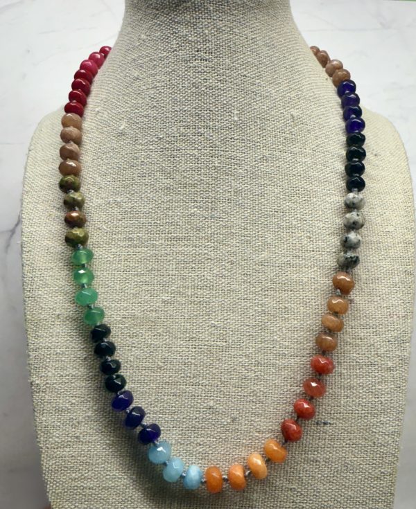 Earth and Sky 8mm Gemstone  Necklace