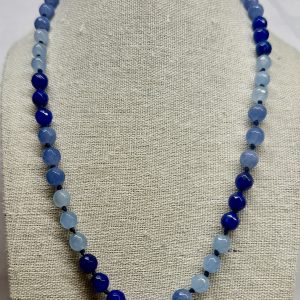 Blue Tranquility 8mm Round Gemstone Necklace