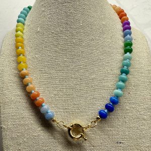 Aurora 8mm Gemstone Necklace