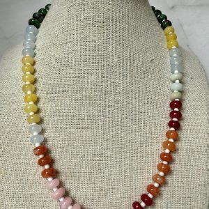 Rainbow Meadows 8mm Gemstone Necklace