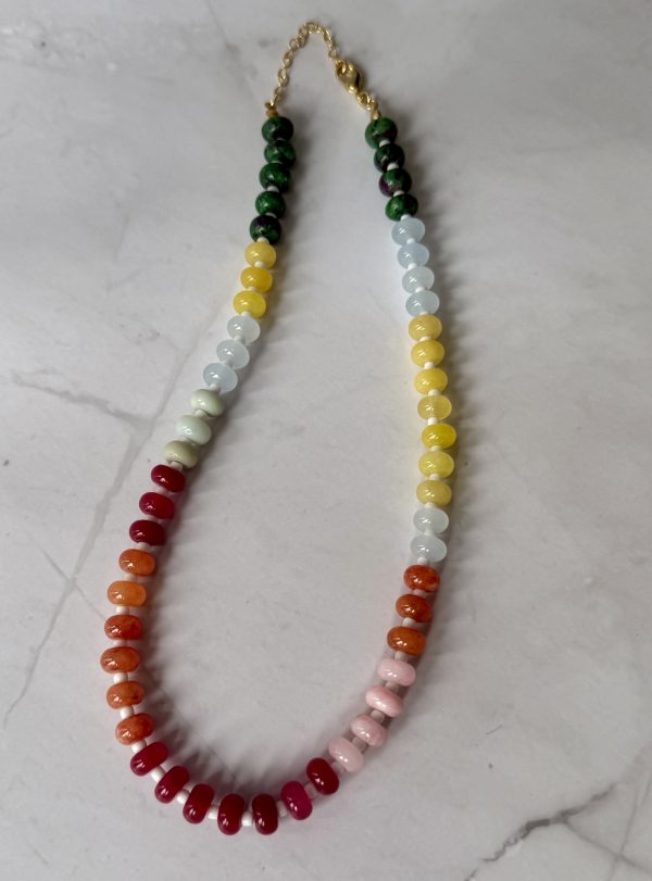 Rainbow Meadows 8mm Gemstone Necklace - Image 2