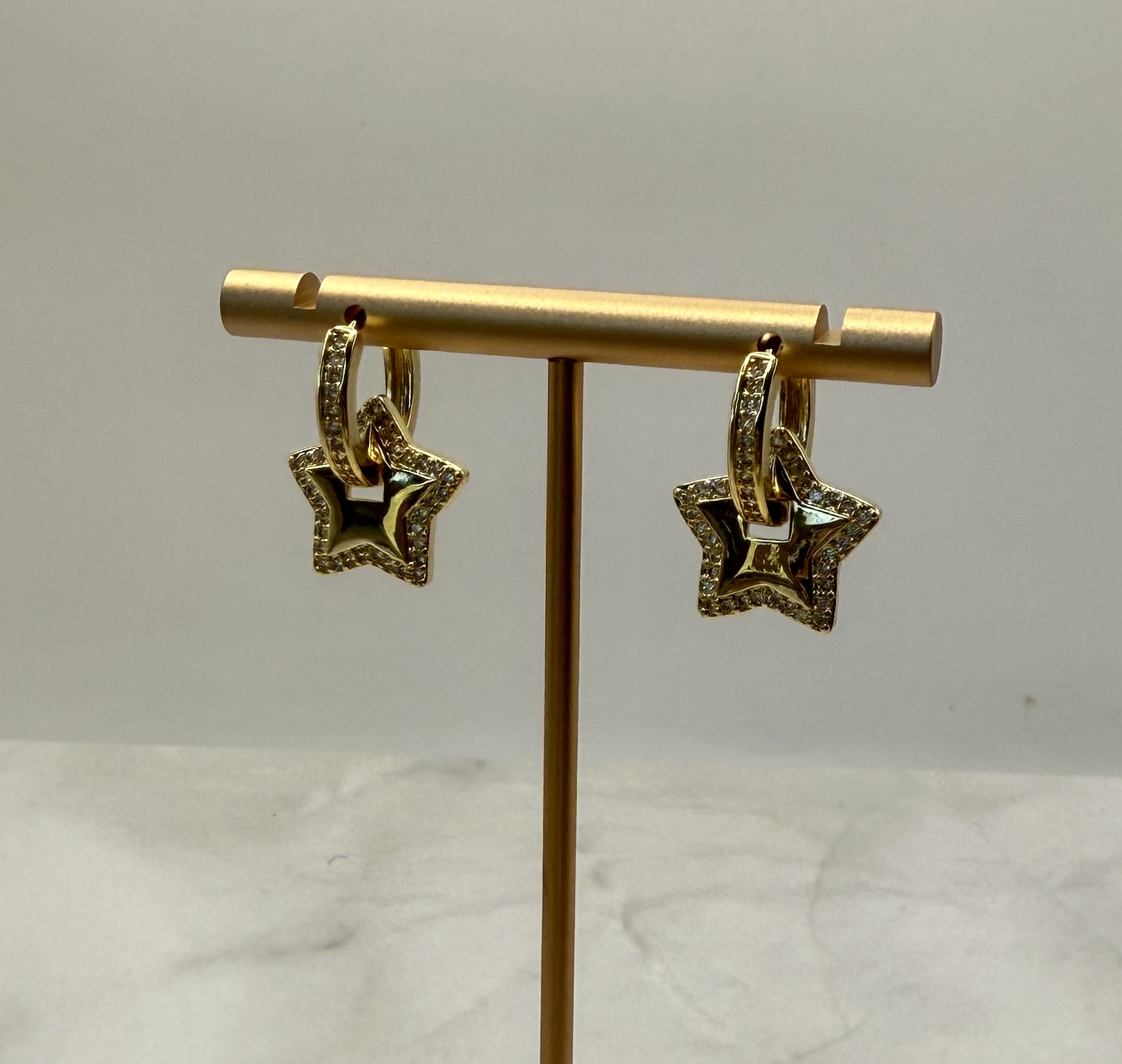 18k Gold Filled Huggie Star Earrings