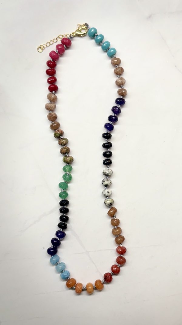 Earth and Sky 8mm Gemstone  Necklace - Image 2